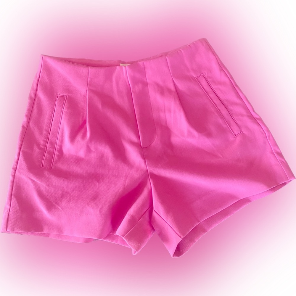 A New Day Target Pink Tailored Zip up Shorts Womens Highwaist